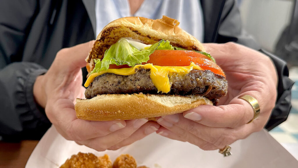 Juicy burger. Southern charm
