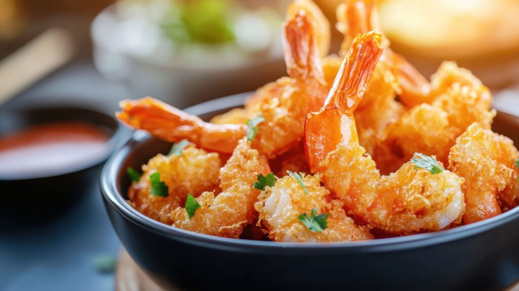 Delicious fried shrimp