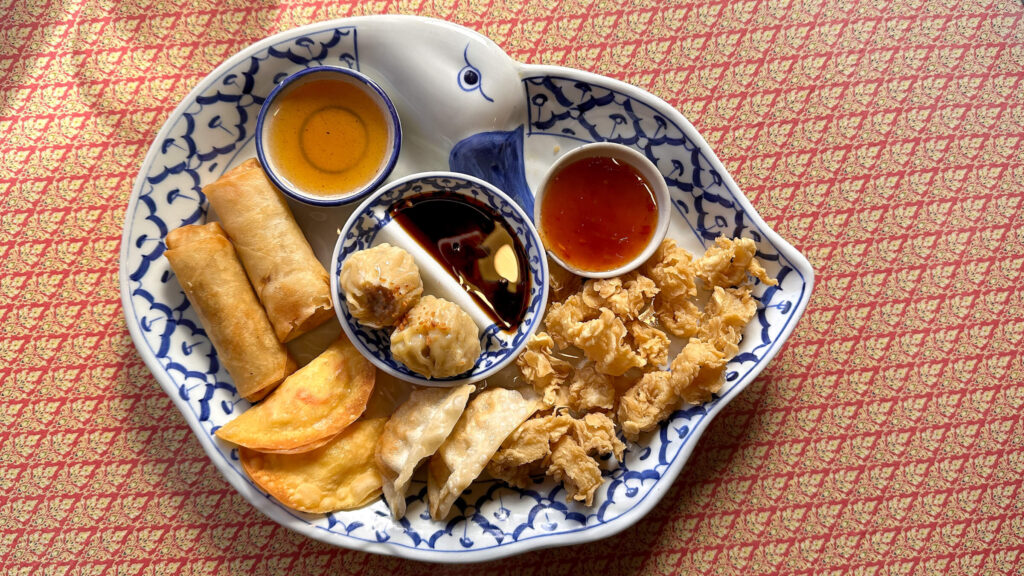 Authentic Thai Appetizer Sampler at Nakorn Thai