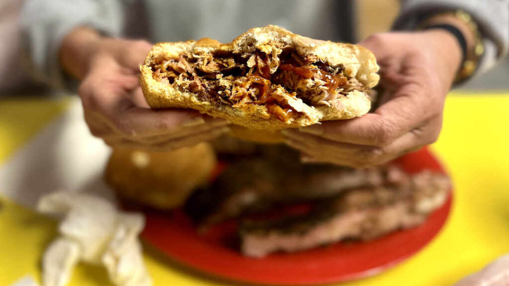 Pulled Pork Sandwich at Twin Oaks BBQ