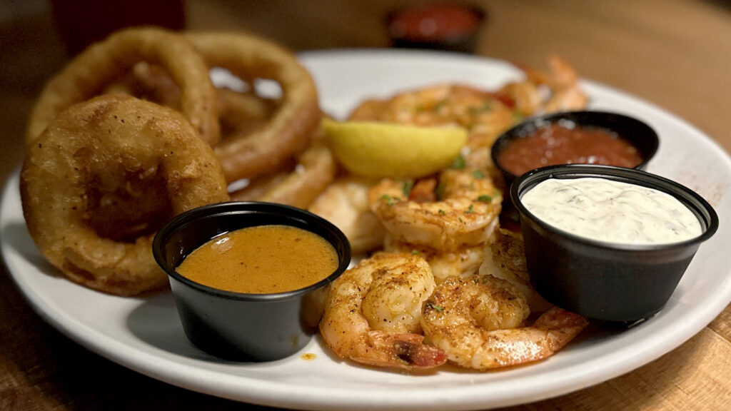 Blackened Shrimp in Half Shell
