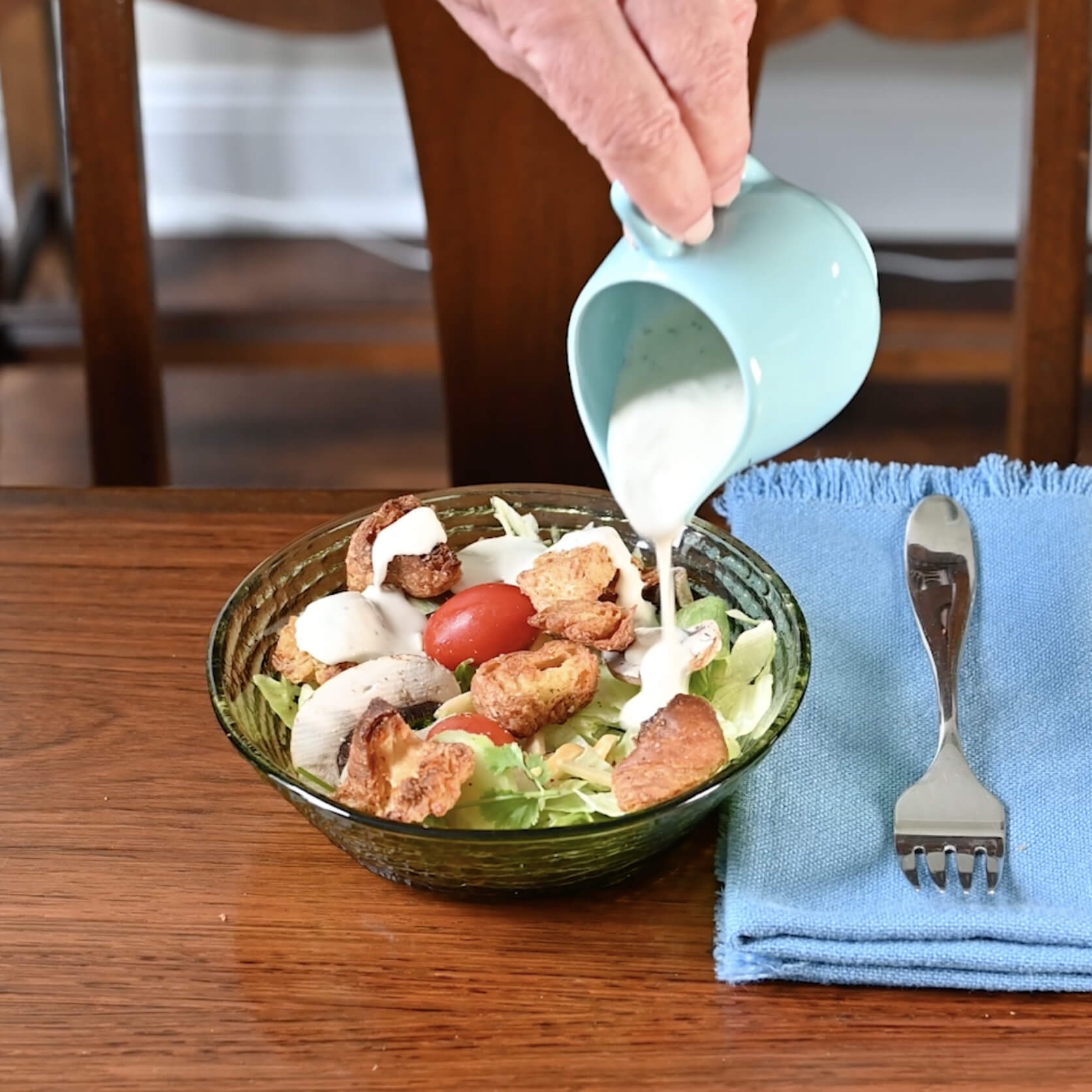 Buttery croutons